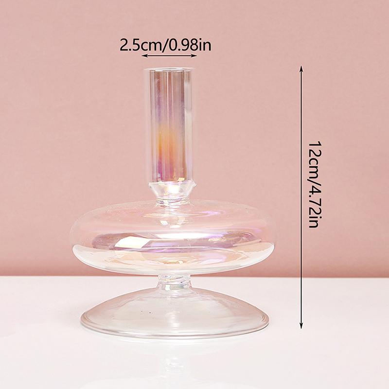 Подсвечник для домашнего декора Ваза Свадебное украшение Прозрачный стеклянный подсвечник Настольные украшения Вазы